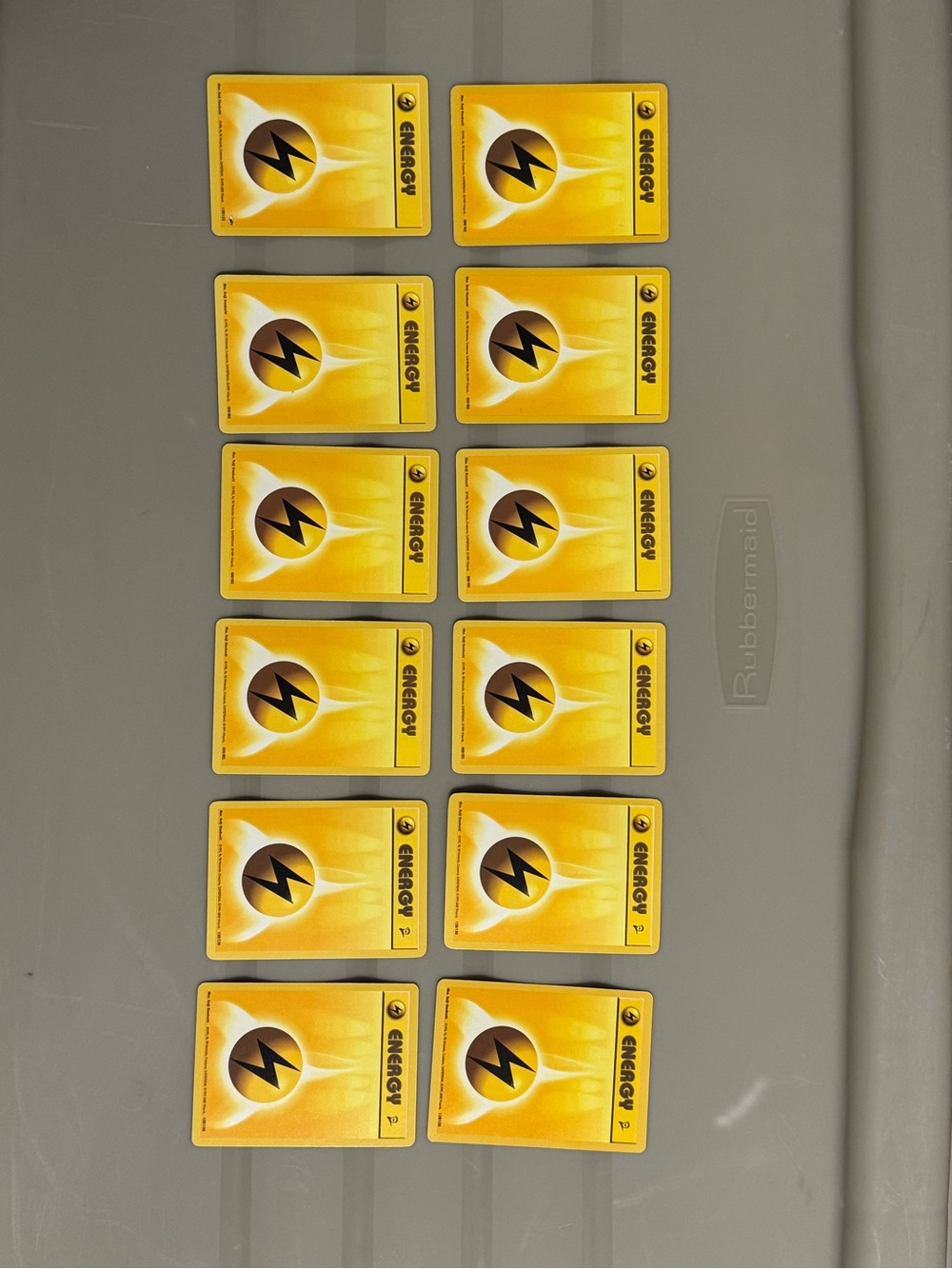 Pokemon Yellow Lightning Energy Trading Cards - Yellow Black